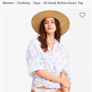 NWOT Billabong All Good Button Down top